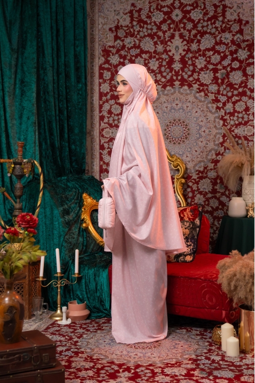 Telekung Elira Candy Pink 